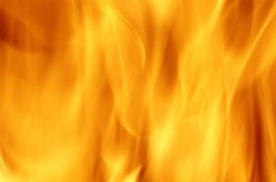 Close up of flames.