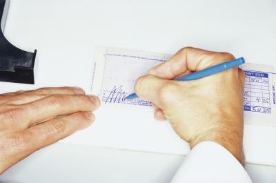 Signing deposit.