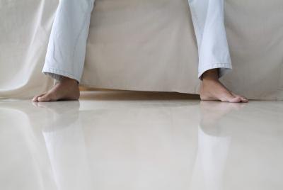 Bare feet on floor.
