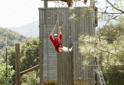 take the birthday boy and his pals to a high ropes adventure course