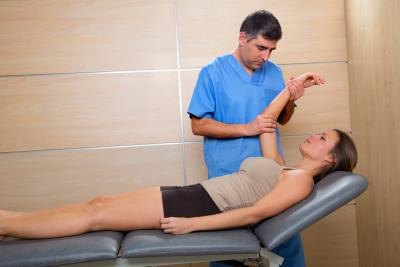 A patient with right arm pain.
