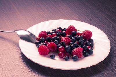 Plate of fresh berries