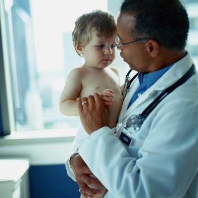 Child at doctor
