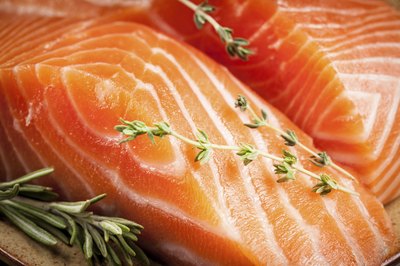 Raw salmon with herbs