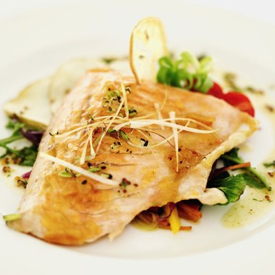 Grilled salmon breast
