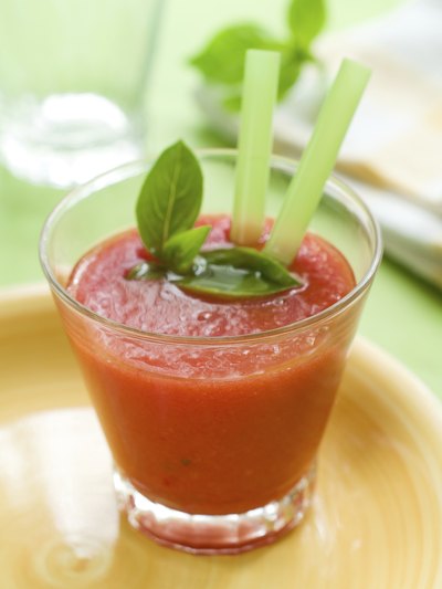 Glass of tomato juice