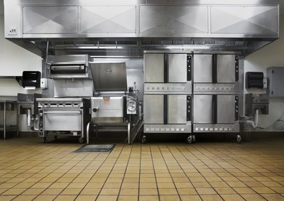 Empty restaurant kitchen