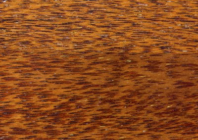 Close-up of a finished merbau wood surface