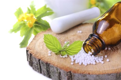 Medicinal herbs and bottle