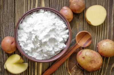 A bowl of potato flour and starch