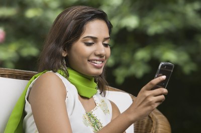 Woman with electronic.