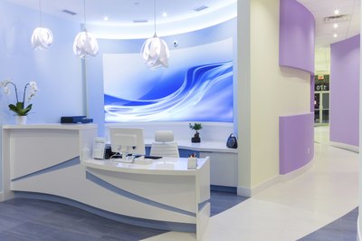 A modern mural on the wall will give your business a sophisticated feel.