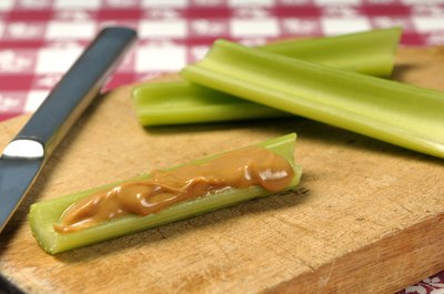 peanut butter on celery