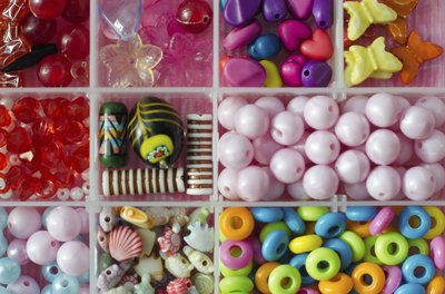 An assortment of beads for homemade jewelry.