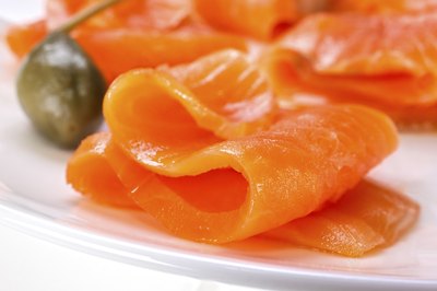 For a luxurious lunch, serve thin slices of lox with avocado on bagels.