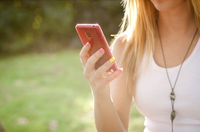 Teenager texting