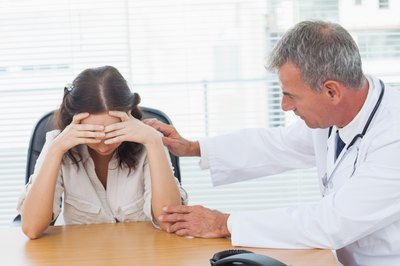 Woman in pain.