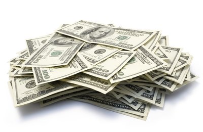 Pile of American money.
