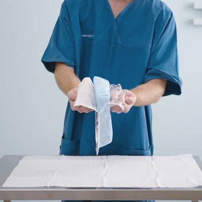 Doctor with a medical bandage.