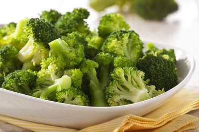 dish of steamed broccoli