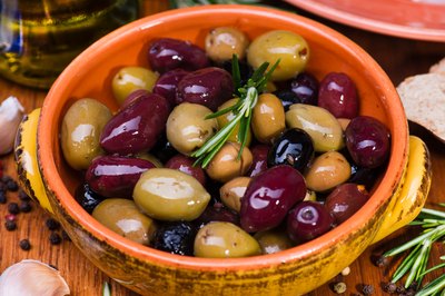 Bowl of mixed olives