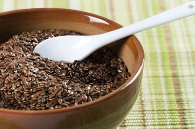 bowl of flax seeds