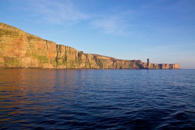 "The Old Man of Hoy" is off the west coast of the Orkney Islands.