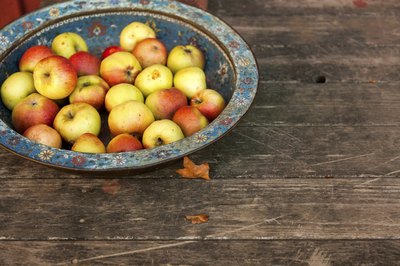 Bowl of apples on a table