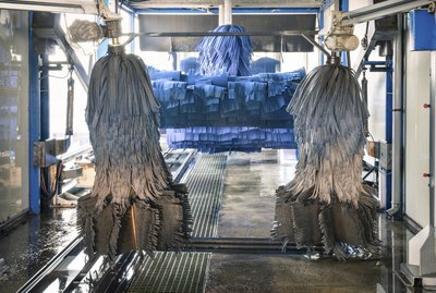 A drive through car wash.