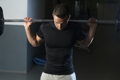 Look down so you don't extend the vertebrae of the neck.