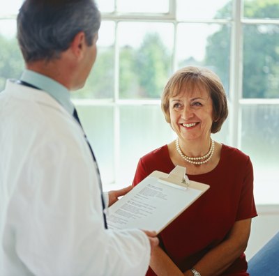 Woman at doctors appointment