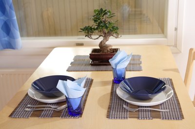 A harmonious set table in the dining area.