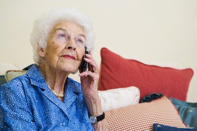 Senior woman on cell phone