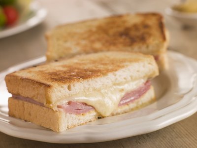 Grilled pork and cheese sandwich