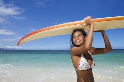 teenage girl in swimsuit