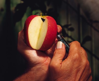 Fruits and vegetables such as apples aid digestion.