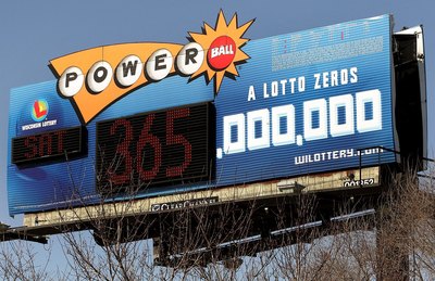 Lottery Billboard along highway in Wisconsin