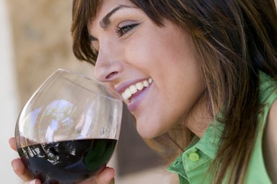 Woman drinking alcohol