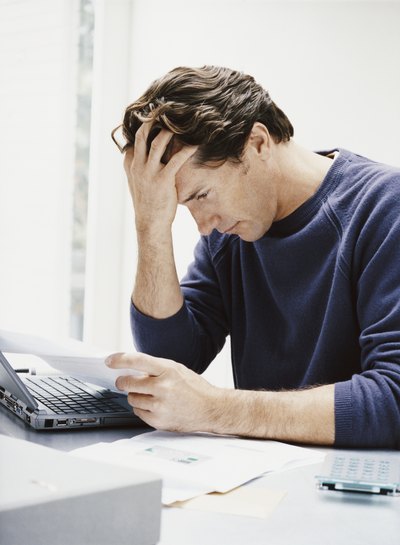 Stressed woman online