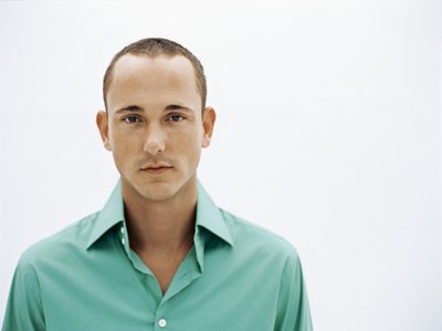 Man in green shirt