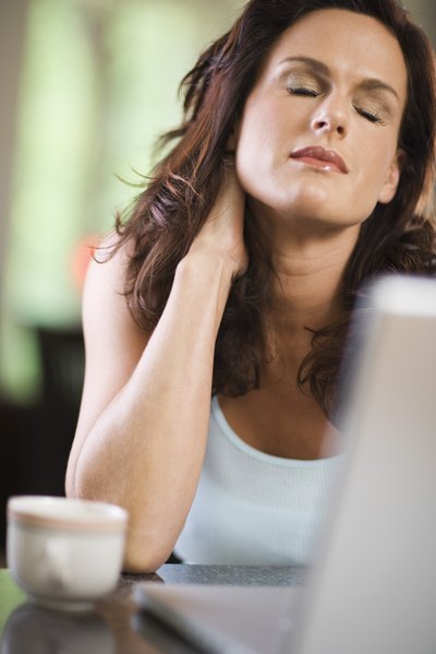 Woman with neck pain