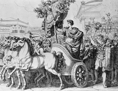 Horse & Cart drawing from Roman times