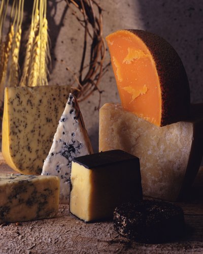 Aged cheeses come in many varieties.