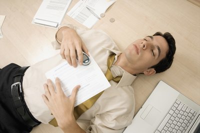 Man lying on back resting