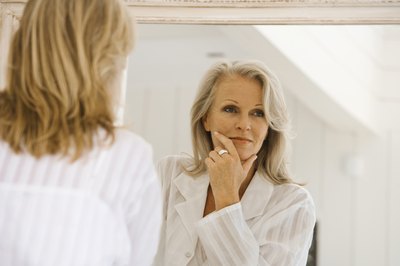 Woman in mirror