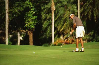 Man playing golf