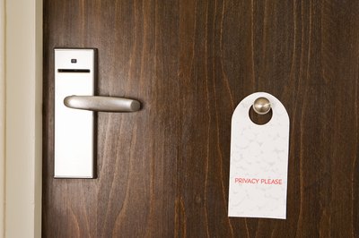 Hotel room door