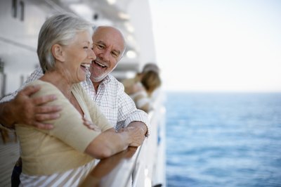 Mature couple on a cruise