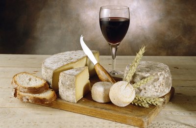Wine and cheese.