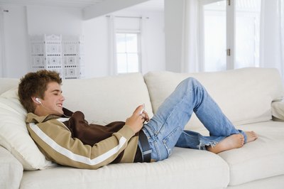 Teen boy with MP3 Player